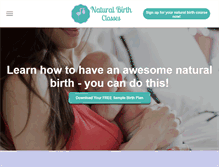 Tablet Screenshot of naturalbirthclasses.com